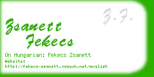 zsanett fekecs business card